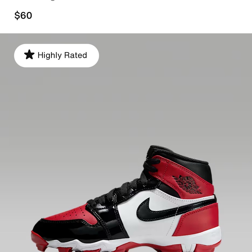 Nike Kids High-Top cleats - Red, Black, and White